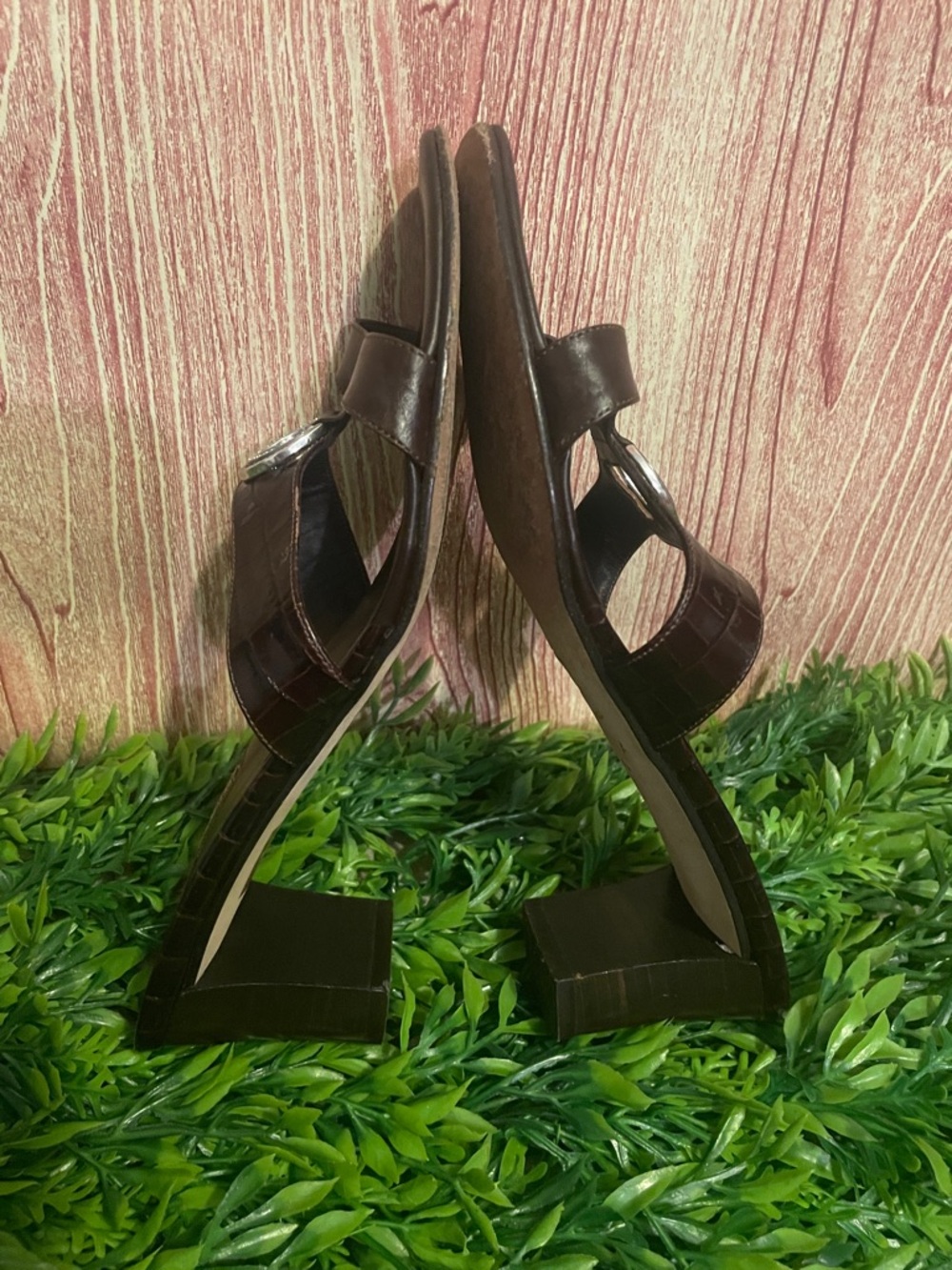 Brighton Women’s Tahlia Brown Leather Heel Sandals - Picture 4 of 8